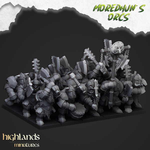 Armoured Orcs (shields & hand weapons)