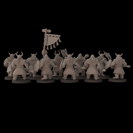 Dwarf warriors with Command Group