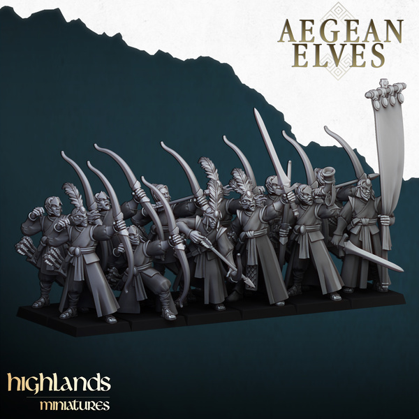 Aegean Elves Archers with Command Group