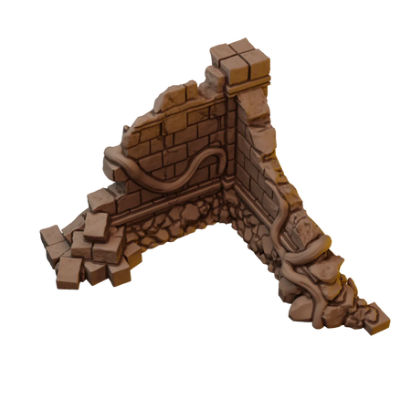 Set of Large Ancient Stone Ruins in Jungle Temple Setting