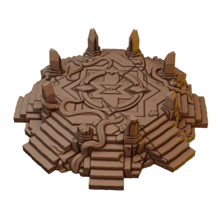 Set of Sacred Stone Shrines in Jungle Temple Ruins