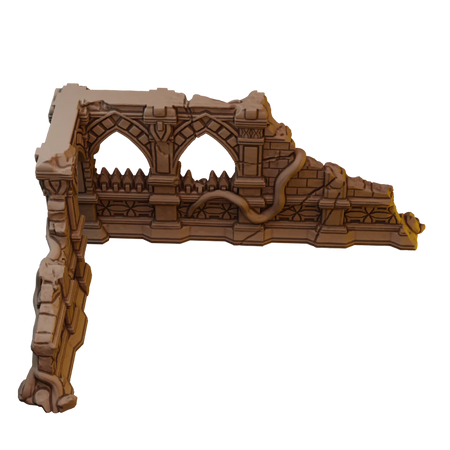 Set of Ancient Stone Columns and Arches in Jungle Temple Ruins