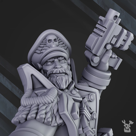 Commissar Flavius Strongwill (75mm scale)