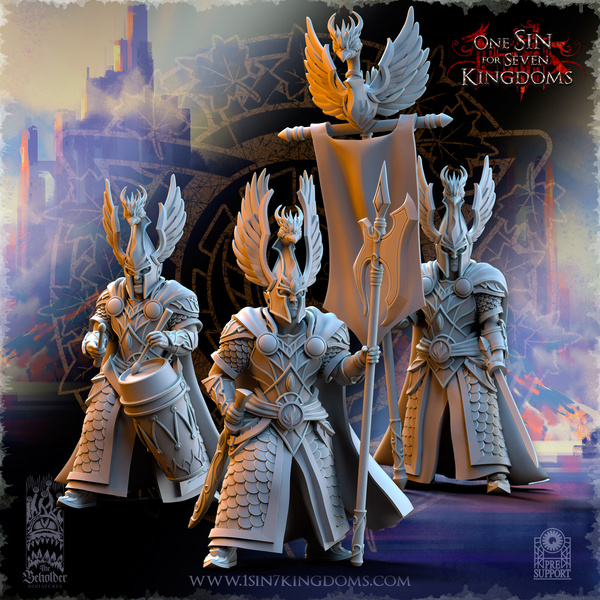 Silvermoor Elves Searing Bird Guardians with Command Group