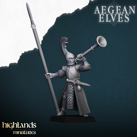 Aegean Elves Spearmen with Command Group