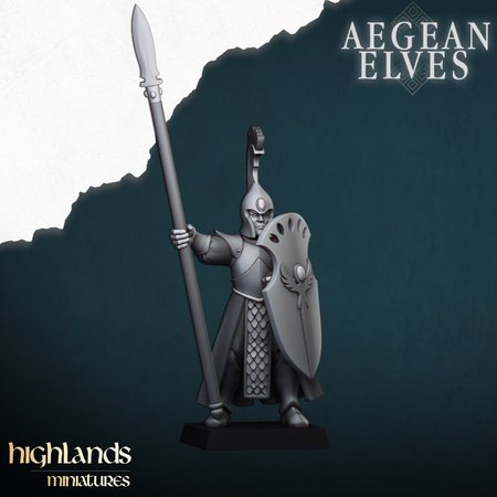 Aegean Elves Spearmen with Command Group