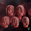 Crimson Wings Female Heads Set