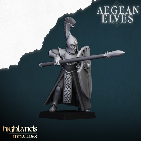 Aegean Elves Spearmen with Command Group