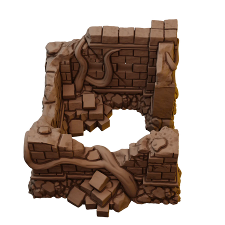 Set of Ancient Stone Columns and Arches in Jungle Temple Ruins