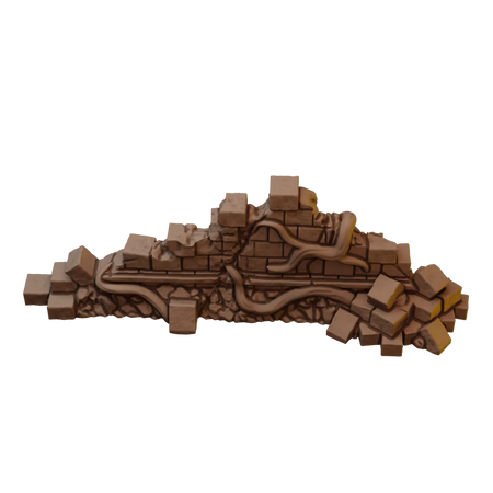 Set of Ancient Stone Scatter Terrain in Jungle Temple Ruins