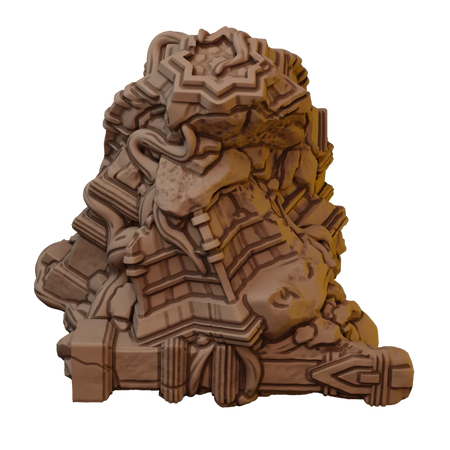 Set of Ancient Stone Scatter Terrain in Jungle Temple Ruins