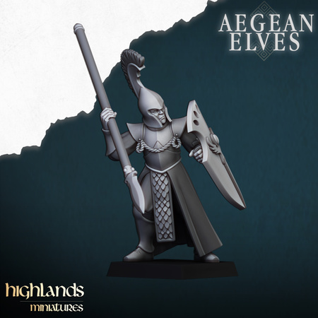 Aegean Elves Spearmen with Command Group