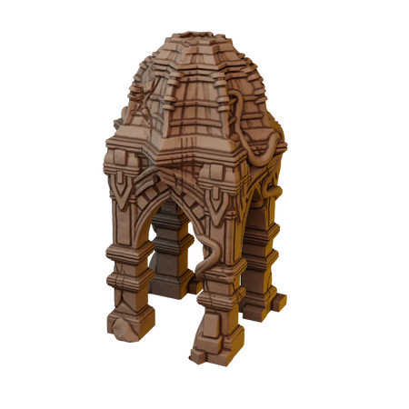 Set of Sacred Stone Shrines in Jungle Temple Ruins