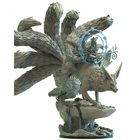 Hanako, Kitsune Druid on Kyubi