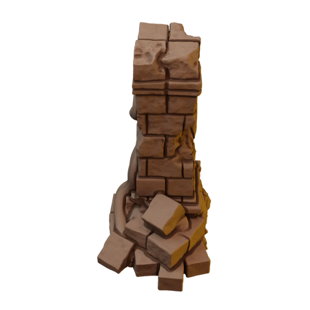 Set of Ancient Stone Scatter Terrain in Jungle Temple Ruins