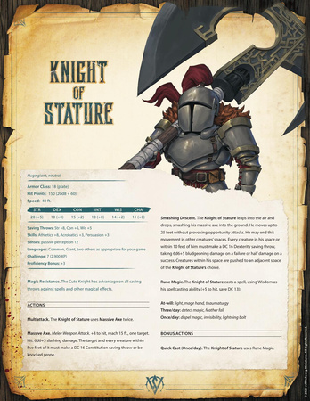 The Knight of Stature