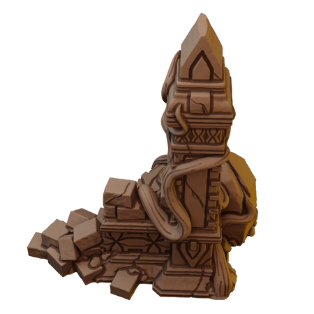 Set of Ancient Stone Scatter Terrain in Jungle Temple Ruins