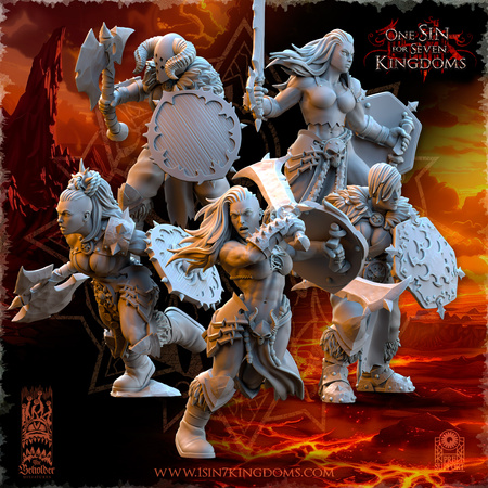 Realms of Mayhem Barbarian Razors with Command Group (shields)