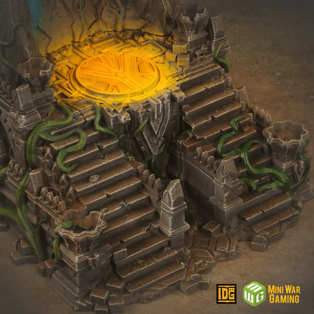 Sacred Stone Altar in Jungle Temple Ruins