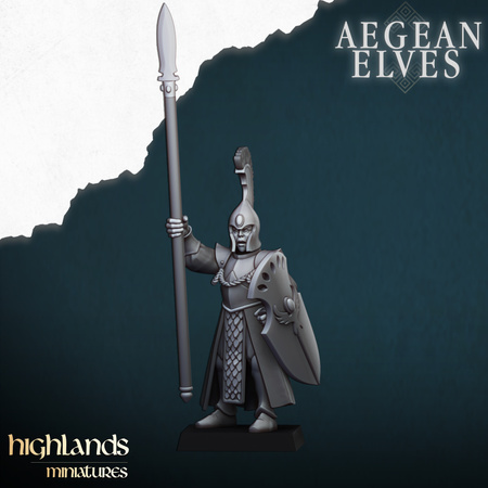 Aegean Elves Spearmen with Command Group