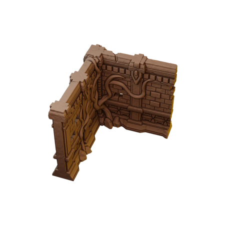 Set of Large Ancient Stone Ruins in Jungle Temple Setting