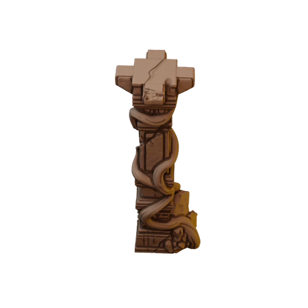 Set of Ancient Stone Scatter Terrain in Jungle Temple Ruins