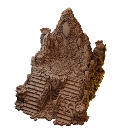 Sacred Stone Altar in Jungle Temple Ruins