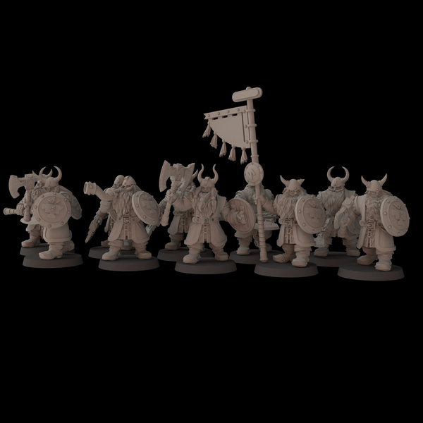 Dwarf warriors with Command Group